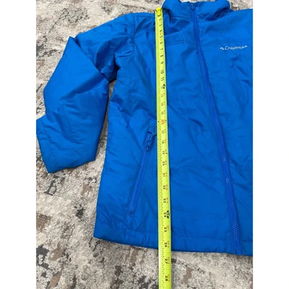 Columbia Omni-Heat Interchange Puffer Jacket Mens Small Blue Insulated Full Zip - Picture 7 of 10